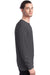 Hanes 5286 Mens ComfortSoft Long Sleeve Crewneck T-Shirt Smoke Grey Model Side