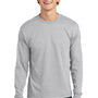 Hanes Mens ComfortSoft Long Sleeve Crewneck T-Shirt - Ash Grey