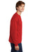 Hanes 5286 Mens ComfortSoft Long Sleeve Crewneck T-Shirt Athletic Red Model Side