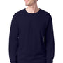 Hanes Mens ComfortSoft Long Sleeve Crewneck T-Shirt - Athletic Navy Blue