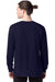 Hanes 5286 Mens ComfortSoft Long Sleeve Crewneck T-Shirt Athletic Navy Blue Model Back