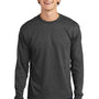 Hanes Mens ComfortSoft Long Sleeve Crewneck T-Shirt - Heather Charcoal Grey