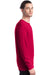 Hanes 5286 Mens ComfortSoft Long Sleeve Crewneck T-Shirt Athletic Crimson Red Model Side