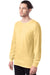 Hanes 5286 Mens ComfortSoft Long Sleeve Crewneck T-Shirt Athletic Gold Model 3Q