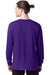 Hanes 5286 Mens ComfortSoft Long Sleeve Crewneck T-Shirt Athletic Purple Model Back