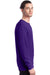 Hanes 5286 Mens ComfortSoft Long Sleeve Crewneck T-Shirt Athletic Purple Model Side