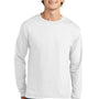 Hanes Mens ComfortSoft Long Sleeve Crewneck T-Shirt - White