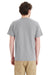 Hanes 5290P Mens Essential Short Sleeve Crewneck T-Shirt w/ Pocket Light Steel Grey Model Back