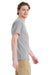 Hanes 5290P Mens Essential Short Sleeve Crewneck T-Shirt w/ Pocket Light Steel Grey Model Side