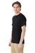 Hanes 5290P Mens Essential Short Sleeve Crewneck T-Shirt w/ Pocket Black Model 3Q