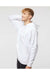 Independent Trading Co. SS4500 Mens Hooded Sweatshirt Hoodie White Model Side