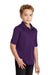 Port Authority Y540 Youth Silk Touch Performance Moisture Wicking Short Sleeve Polo Shirt Bright Purple Model 3q