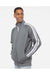 Independent Trading Co. EXP70PTZ Mens Poly Tech Full Zip Track Jacket Heather Gunmetal Grey Model Side