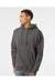 Independent Trading Co. IND4000 Mens Hooded Sweatshirt Hoodie Charcoal Grey Model Front