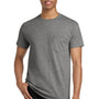 Gildan Mens Short Sleeve Crewneck T-Shirt w/ Pocket - Heather Graphite Grey