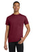 Gildan 5300/G530 Mens Short Sleeve Crewneck T-Shirt w/ Pocket Maroon Model Front