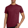 Gildan Mens Short Sleeve Crewneck T-Shirt w/ Pocket - Maroon