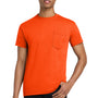 Gildan Mens Short Sleeve Crewneck T-Shirt w/ Pocket - Orange