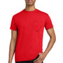 Gildan Mens Short Sleeve Crewneck T-Shirt w/ Pocket - Red