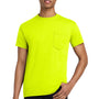 Gildan Mens Short Sleeve Crewneck T-Shirt w/ Pocket - Safety Green