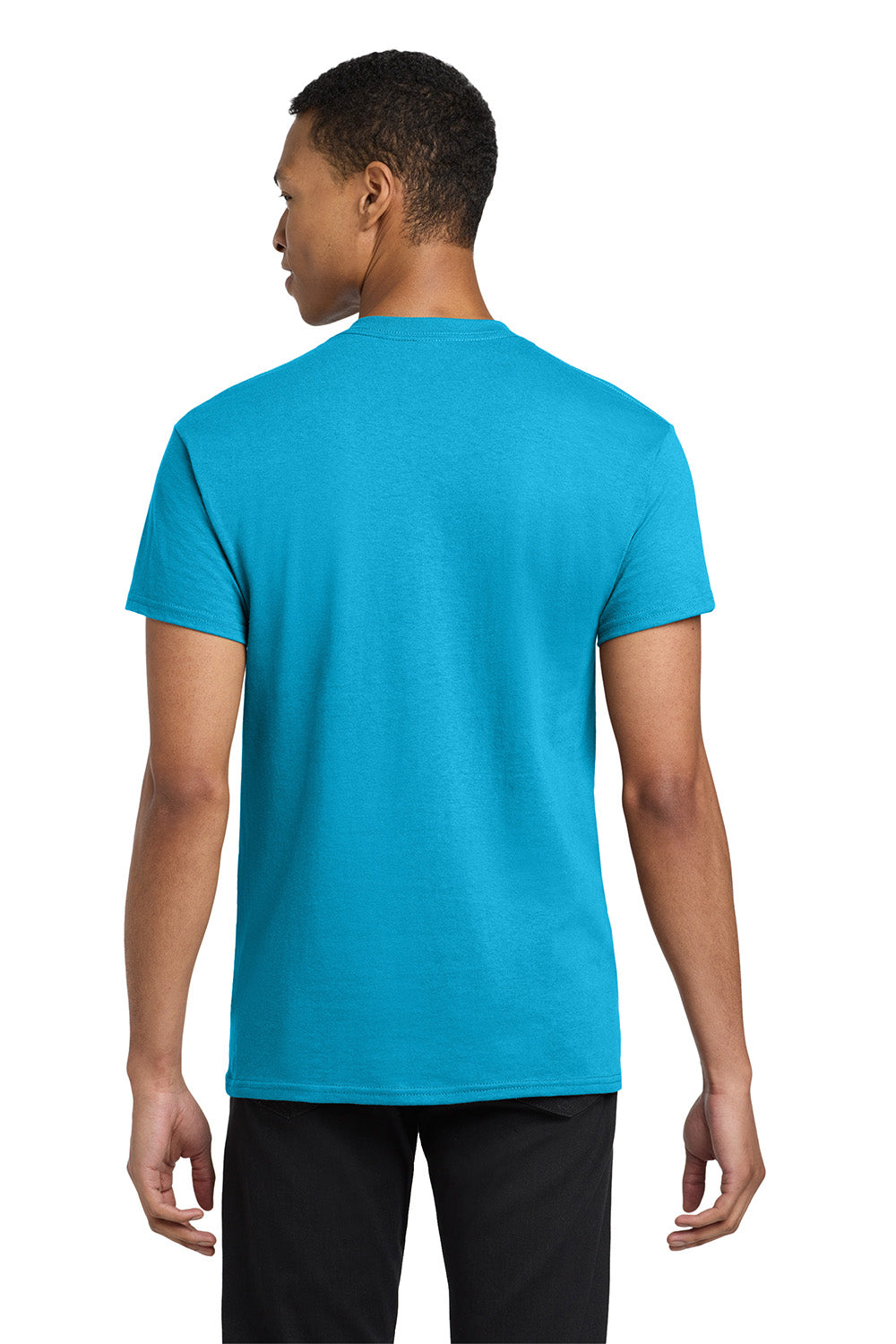 Gildan 5300/G530 Mens Short Sleeve Crewneck T-Shirt w/ Pocket Sapphire Blue Model Back