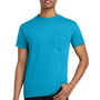 Gildan Mens Short Sleeve Crewneck T-Shirt w/ Pocket - Sapphire Blue