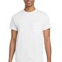 Gildan Mens Short Sleeve Crewneck T-Shirt w/ Pocket - White