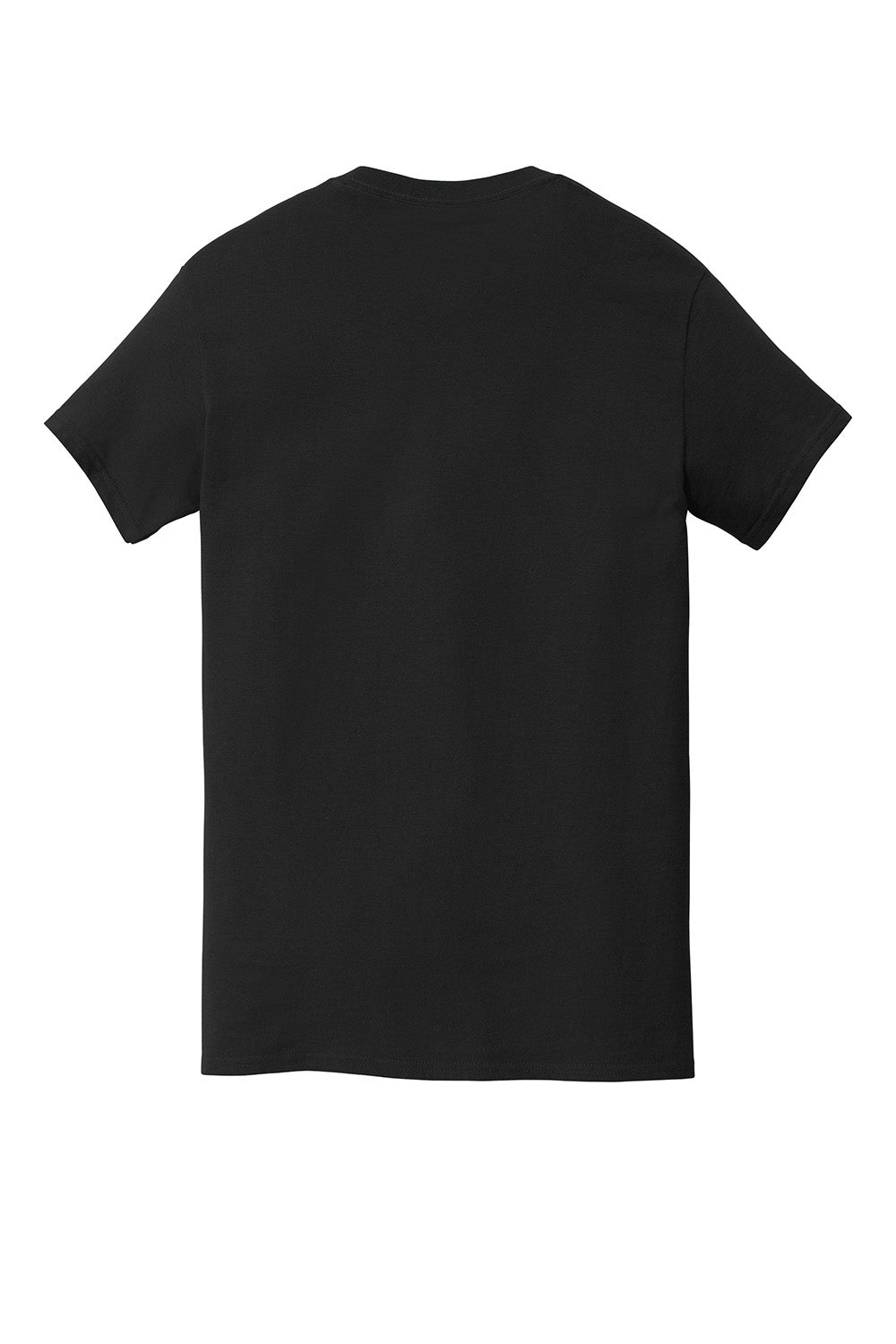 Gildan 5300/G530 Mens Short Sleeve Crewneck T-Shirt w/ Pocket Black Flat Back