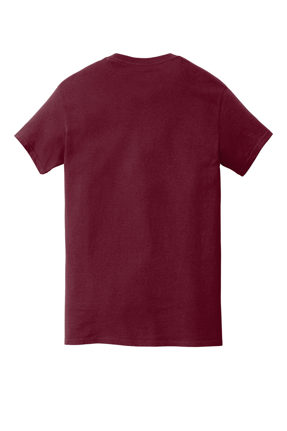 Gildan 5300/G530 Mens Short Sleeve Crewneck T-Shirt w/ Pocket Maroon Flat Back