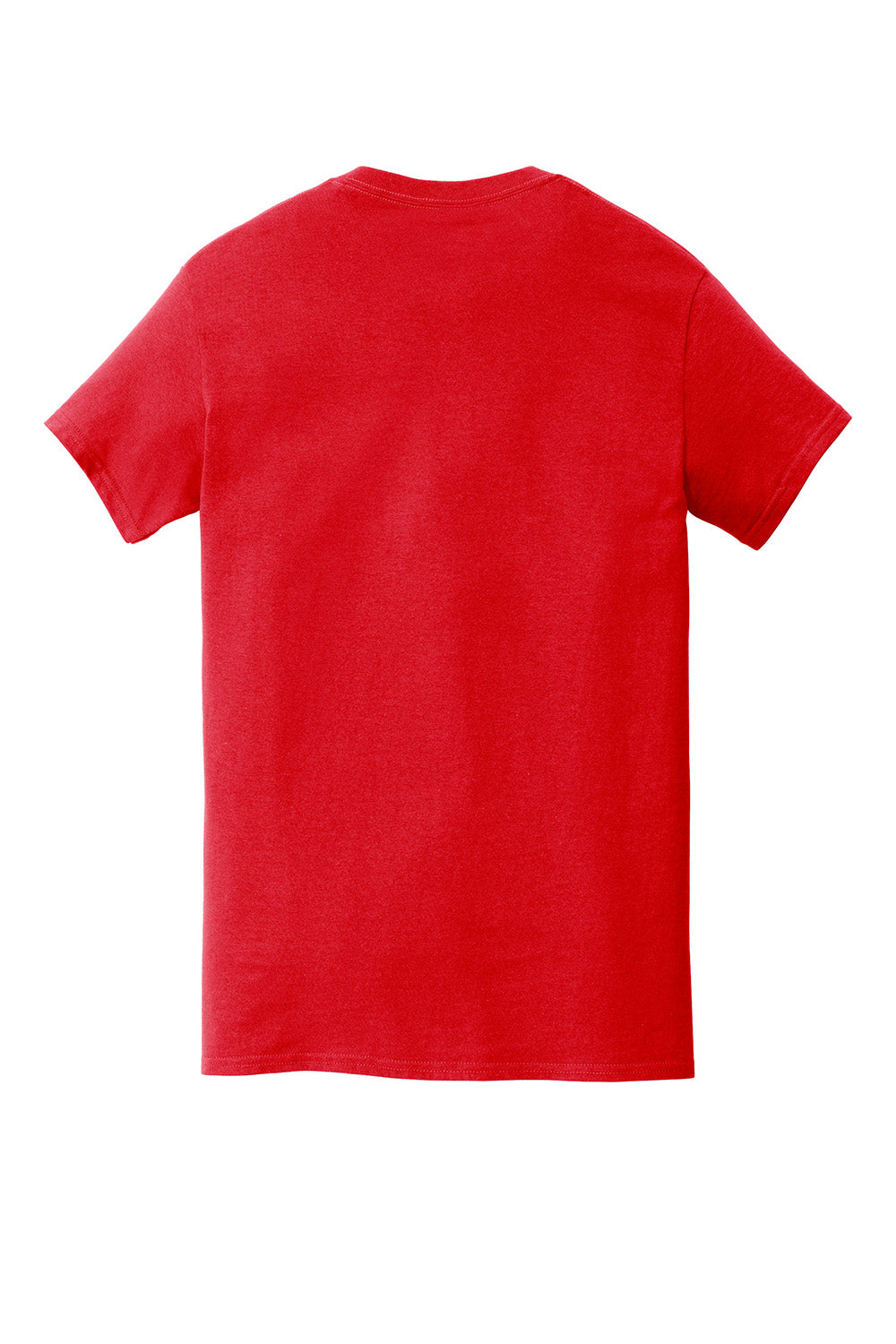 Gildan 5300/G530 Mens Short Sleeve Crewneck T-Shirt w/ Pocket Red Flat Back