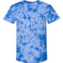 Dyenomite Mens Crystal Tie Dyed Short Sleeve Crewneck T-Shirt - Royal Blue - NEW