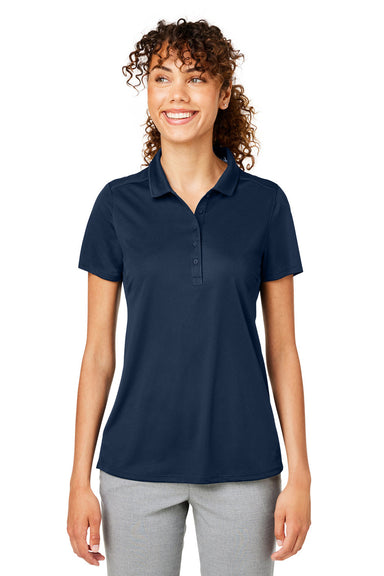 Puma 532989 Womens Gamer Moisture Wicking Short Sleeve Polo Shirt Navy Blue Model Front