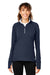 Puma 533007 Womens Gamer Moisture Wicking 1/4 Zip Sweatshirt w/ Pockets Navy Blue Model Front