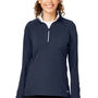 Puma Womens Gamer Moisture Wicking 1/4 Zip Sweatshirt w/ Pockets - Navy Blue - Closeout