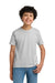 Hanes 5370 Youth EcoSmart Short Sleeve Crewneck T-Shirt Ash Grey Model Front