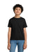 Hanes 5370 Youth EcoSmart Short Sleeve Crewneck T-Shirt Black Model Front