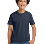 Hanes Youth EcoSmart Short Sleeve Crewneck T-Shirt - Heather Navy Blue