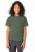 Hanes 5370 Youth EcoSmart Short Sleeve Crewneck T-Shirt Heather Green Model Front