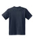 Hanes 5370 Youth EcoSmart Short Sleeve Crewneck T-Shirt Heather Navy Blue Flat Back