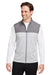 Puma 537465 Mens Cloudspun Moisture Wicking Colorblock Full Zip Vest Quiet Shade Grey/Heather High Rise Grey Model Front