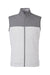 Puma 537465 Mens Cloudspun Moisture Wicking Colorblock Full Zip Vest Quiet Shade Grey/Heather High Rise Grey Flat Front