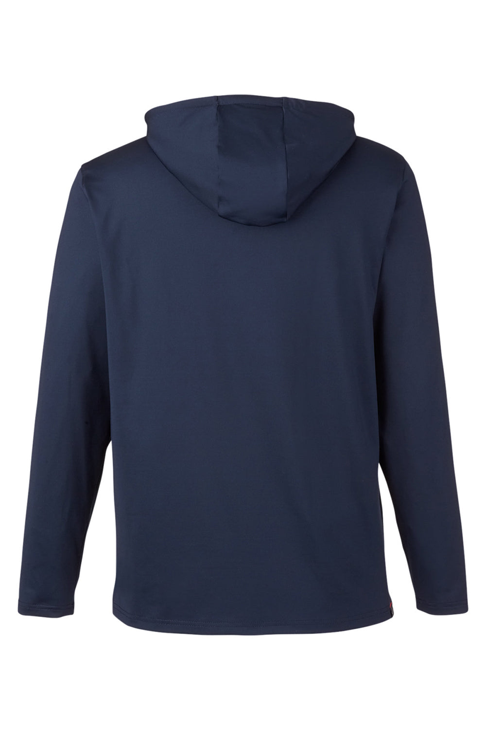 Puma 537474 Mens Volition Moisture Wicking Striped Hooded Sweatshirt Hoodie w/ Pocket Navy Blue Flat Back