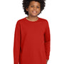 Gildan Youth Long Sleeve Crewneck T-Shirt - Red