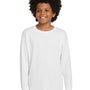 Gildan Youth Long Sleeve Crewneck T-Shirt - White