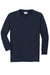 Gildan 5400B/G540B Youth Long Sleeve Crewneck T-Shirt Navy Blue Flat Front