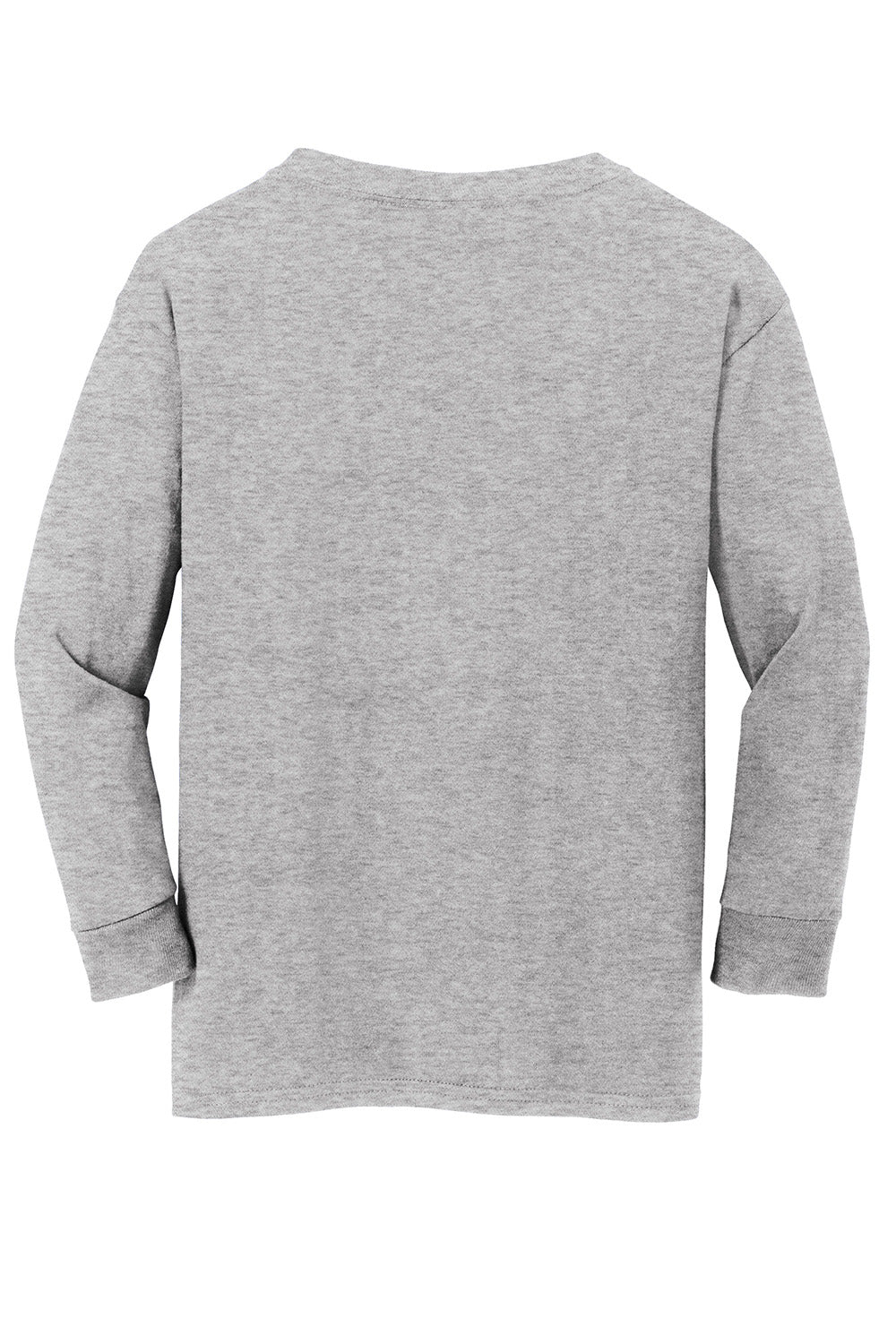 Gildan 5400B/G540B Youth Long Sleeve Crewneck T-Shirt Sport Grey Flat Back