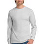 Gildan Mens Long Sleeve Crewneck T-Shirt - Ash Grey