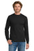 Gildan 5400/G540 Mens Long Sleeve Crewneck T-Shirt Black Model Front