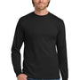 Gildan Mens Long Sleeve Crewneck T-Shirt - Black