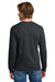 Gildan 5400/G540 Mens Long Sleeve Crewneck T-Shirt Heather Dark Grey Model Back